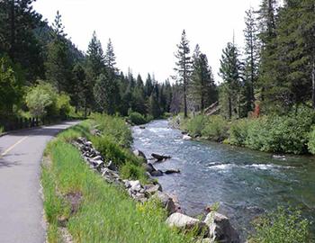 Riding the Truckee River Trail in North Lake Tahoe