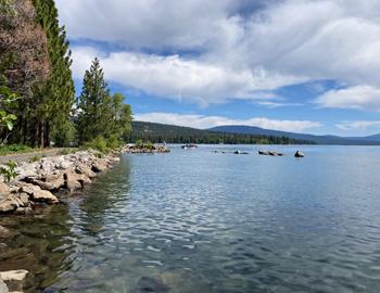 paddling hurricane bay in Tahoe City