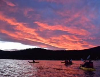 sunset kayak tours Lake Tahoe