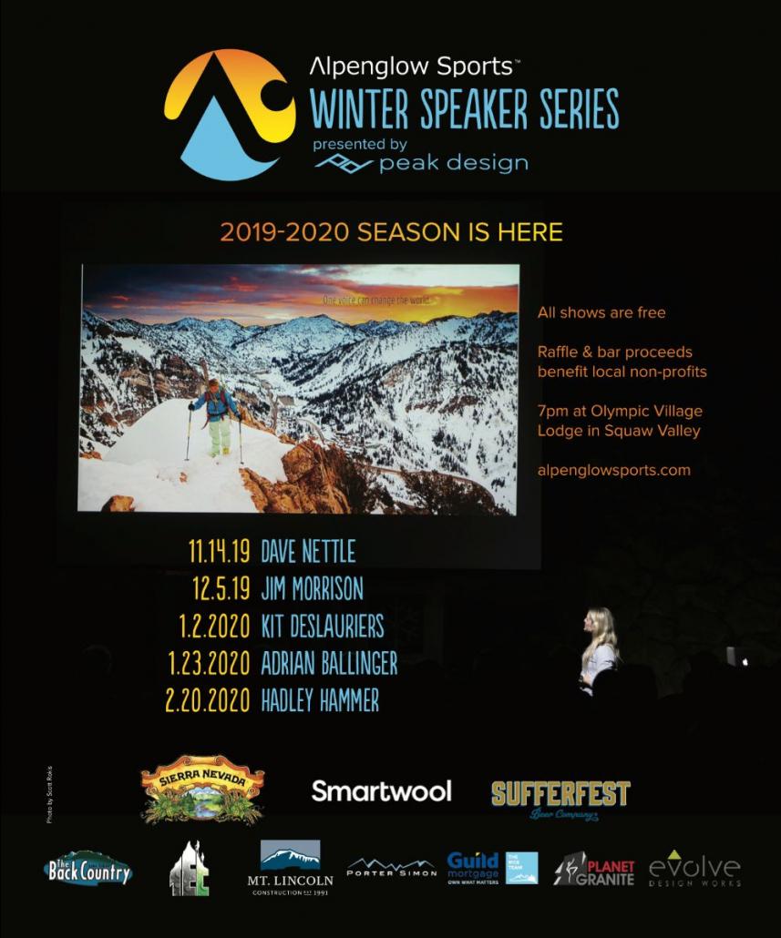 Alpenglow Sports Winter Speaker Series Alpenglow Sports Winter Speaker Series
